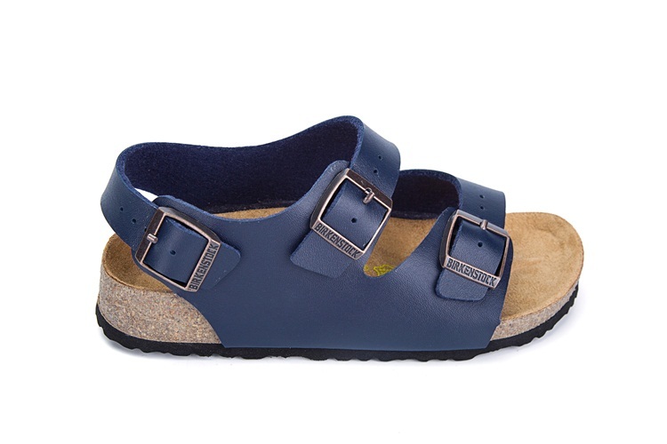 Birkenstock Two-Button Navy Matte Leather Casual Sandals