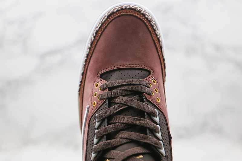 Nike Air Jordan 3 Retro Travis Scott Desert Cement Dark Brown Sneakers