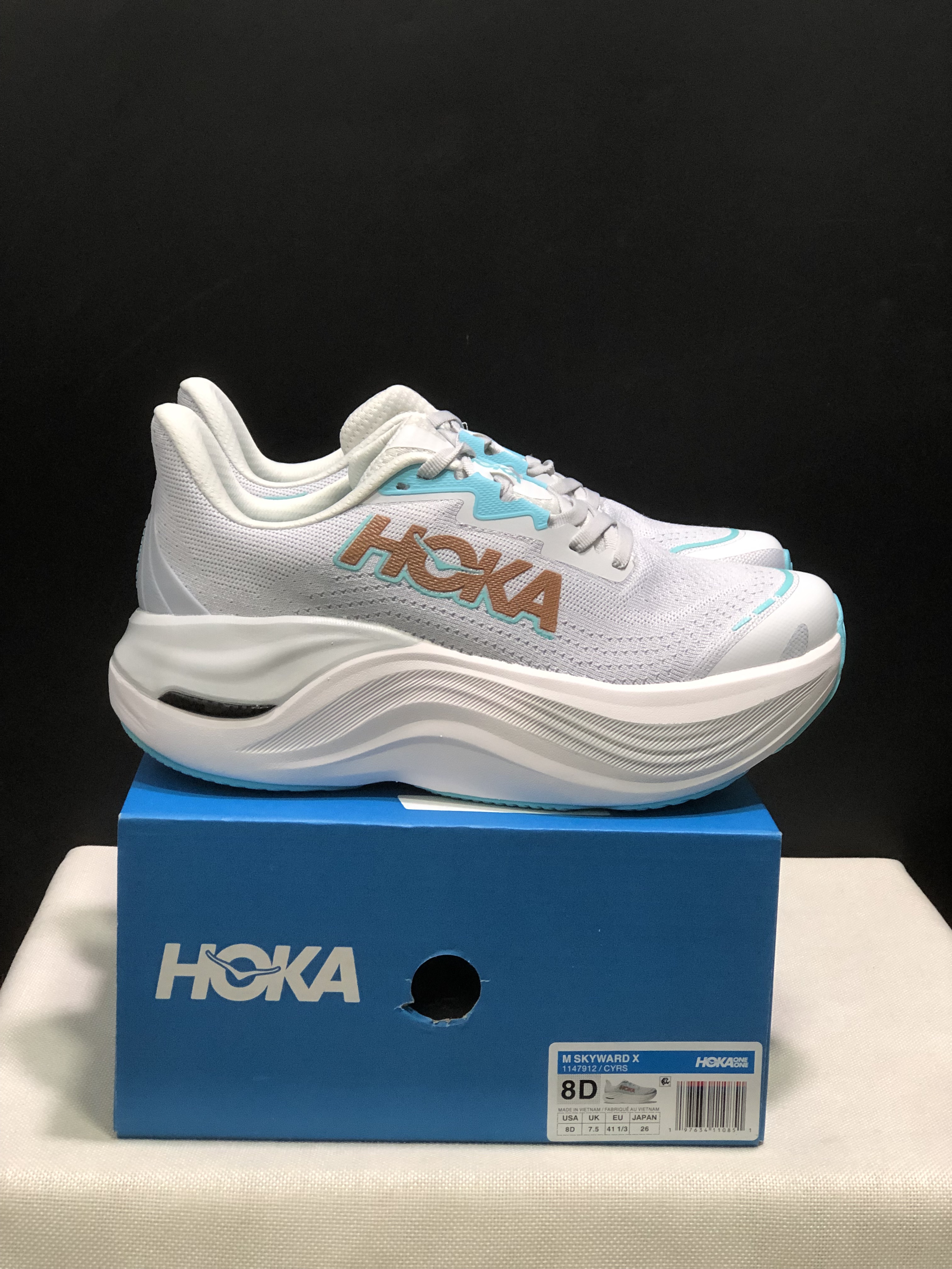 Hoka One One Skyward X Anti-slip Wear-resistant Running Shoes Sneakers Silver
