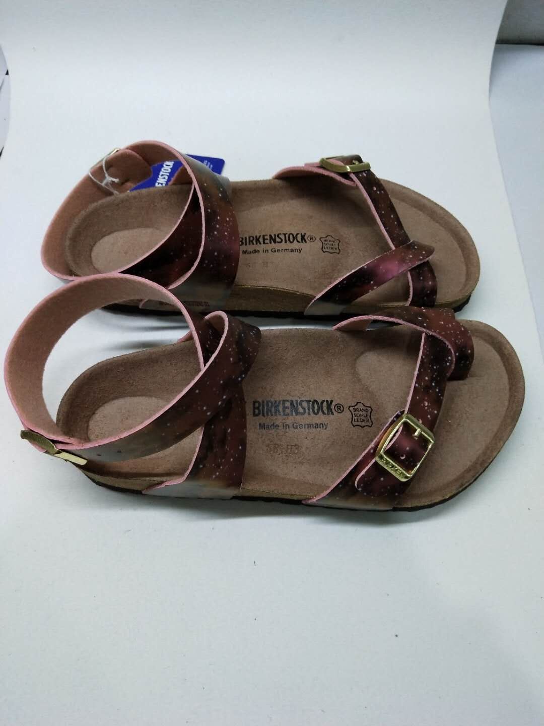 Birkenstock Single Button Starry Sky Red Ringfinger Matte Leather Sandals