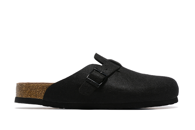 Birkenstock Dark Black Suede Clog Shoes