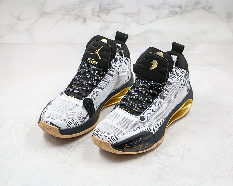 Nike Air Jordan 34 Black White Sneakers