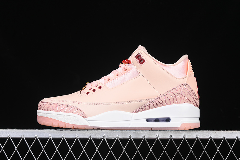 Nike Air Jordan 3 Valentine's Day Coral Pink Sneakers