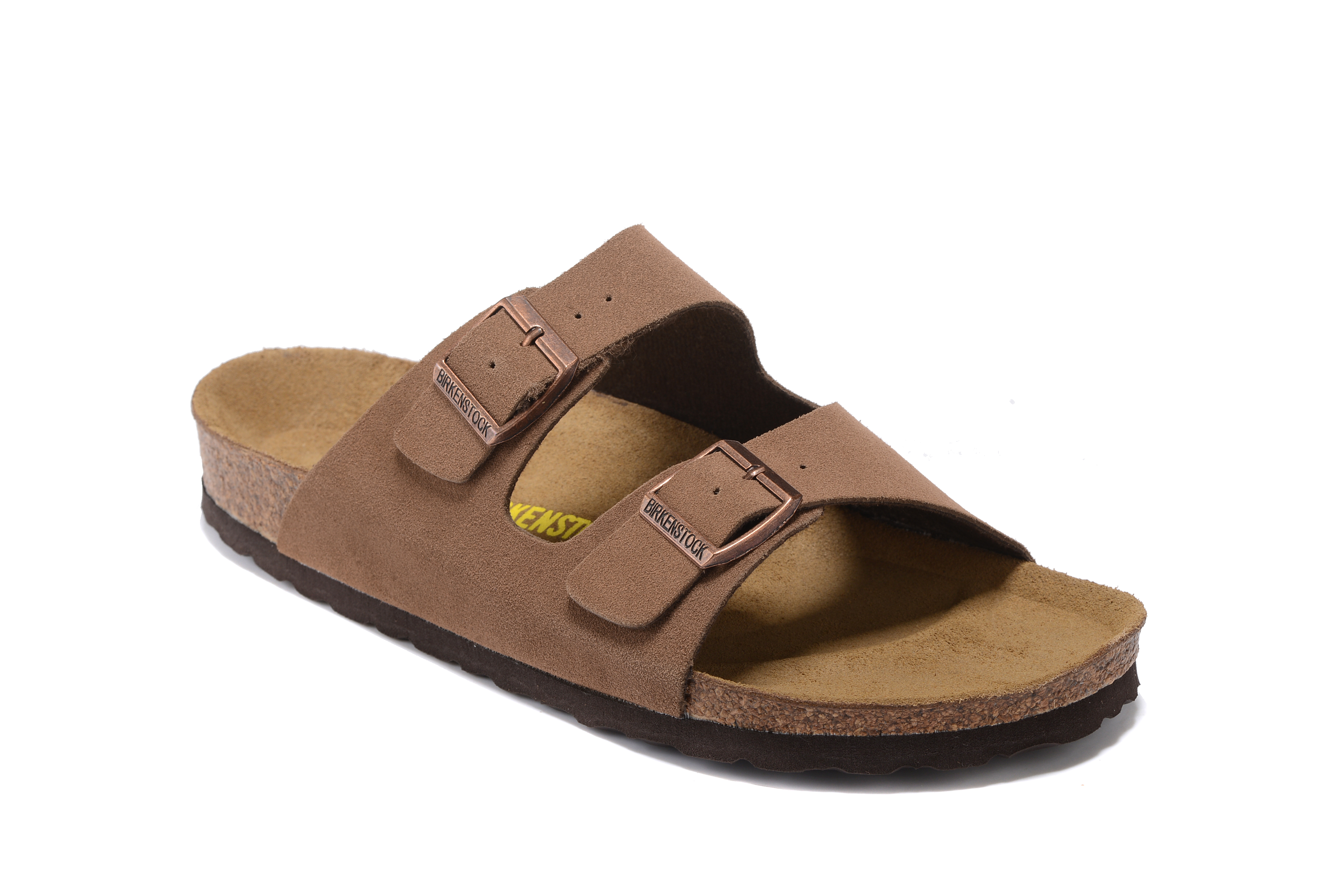 Birkenstock Arizona Light Brown Double Buckle Leather Sandals