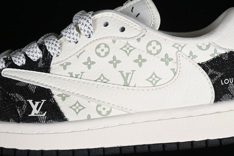 Nike Air Jordan 1 Low OG SP Travis Scott Fragment Design LV White Black Sneakers