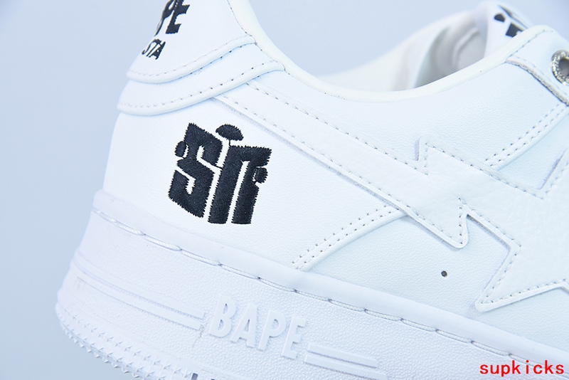 A Bathing Ape Bape Sta Low White SN Embroidery
