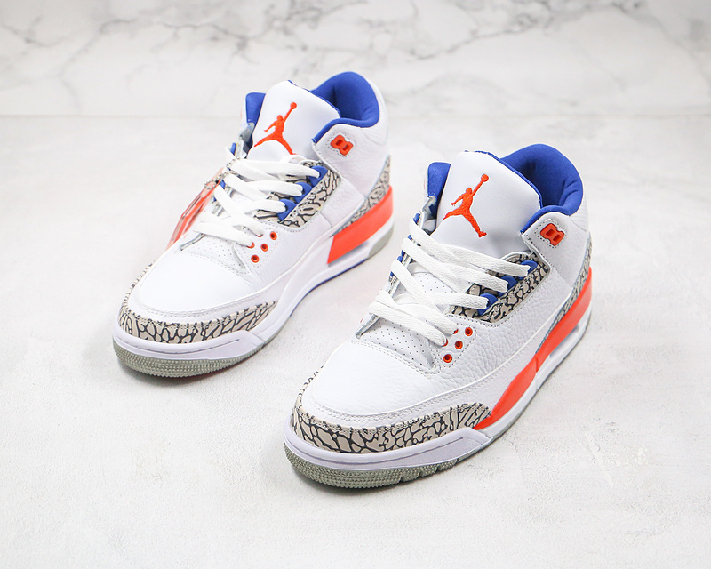 Nike Air Jordan 3 Retro Knicks OG III Orange Blue White Sneakers