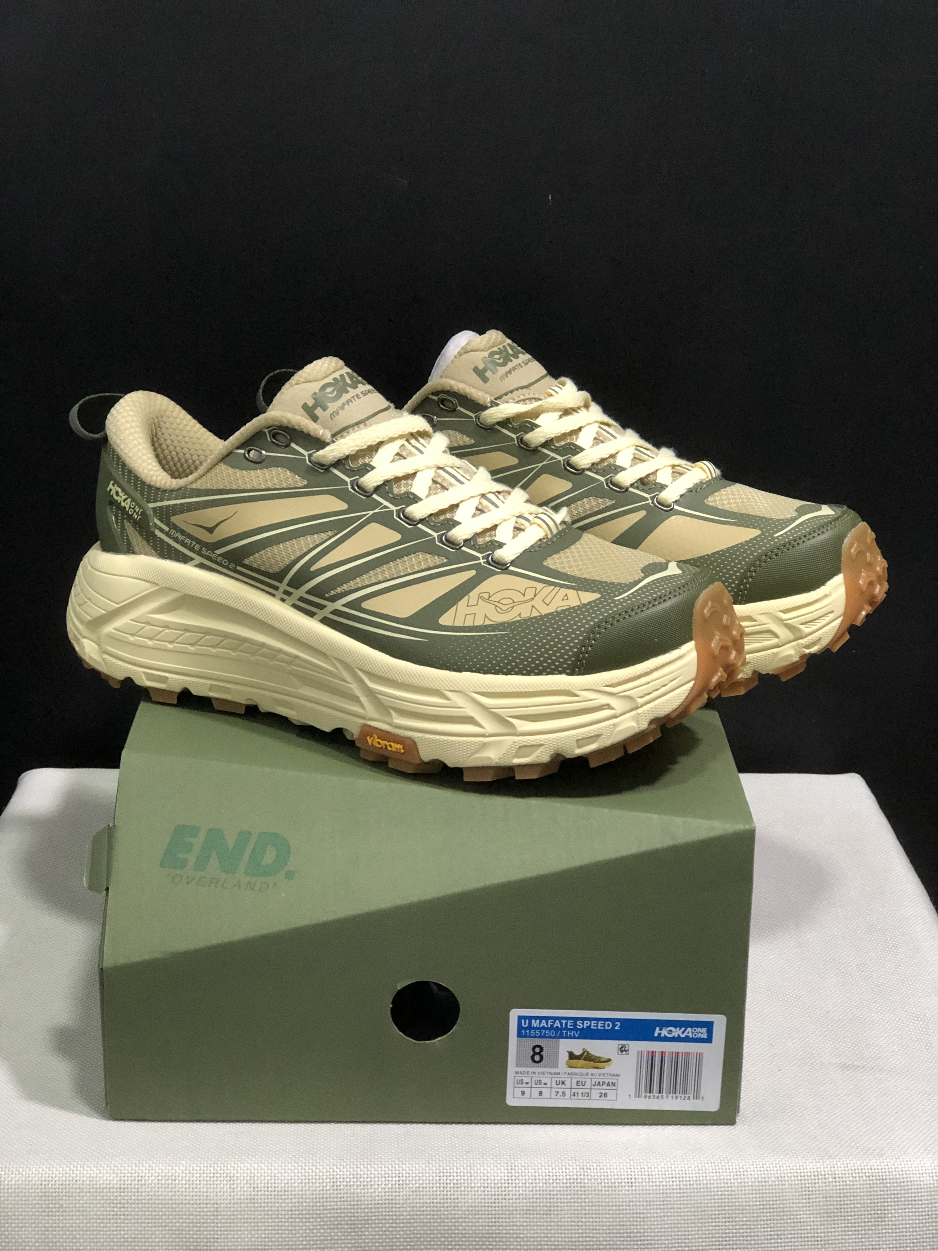 Hoka One One Mafate Speed 2 Mountain Anti-slip Running Shoes Sneakers Green