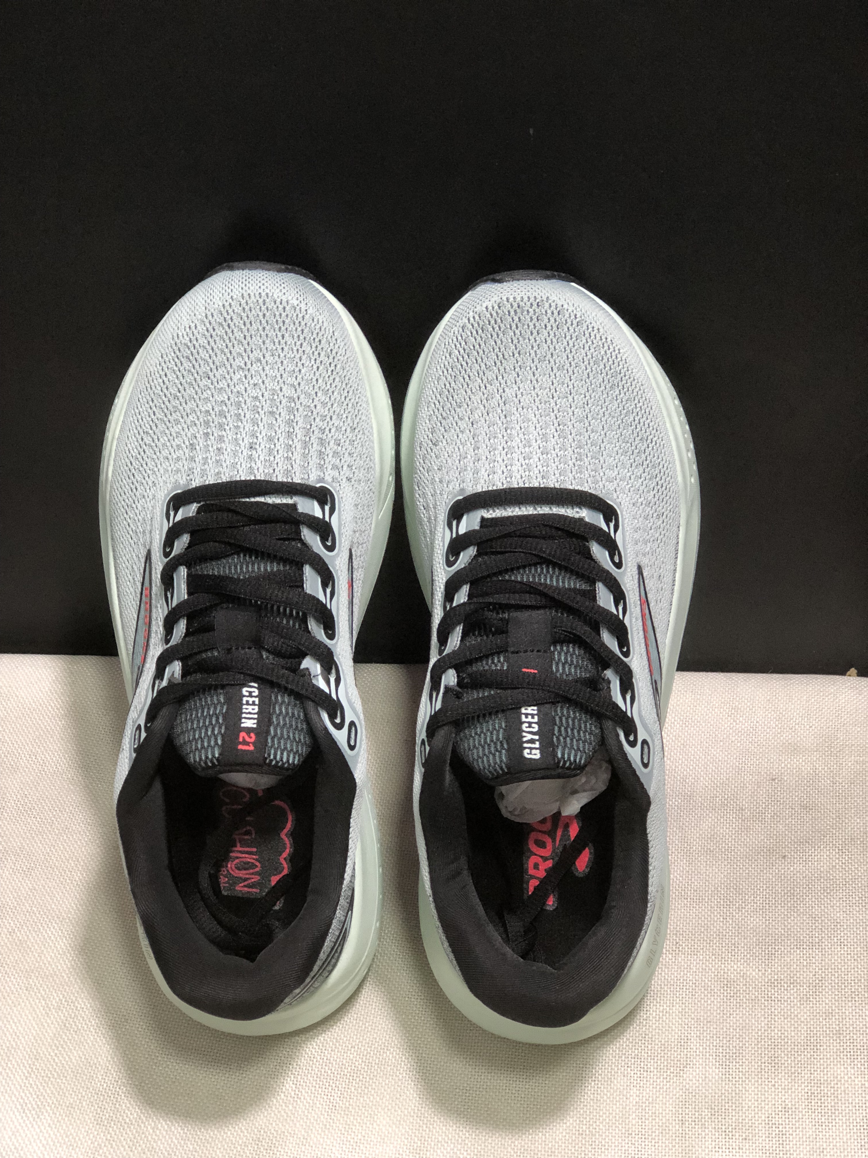 Brooks Glycerin 21 Low-top Casual Running Shoes Blue/Black/Red