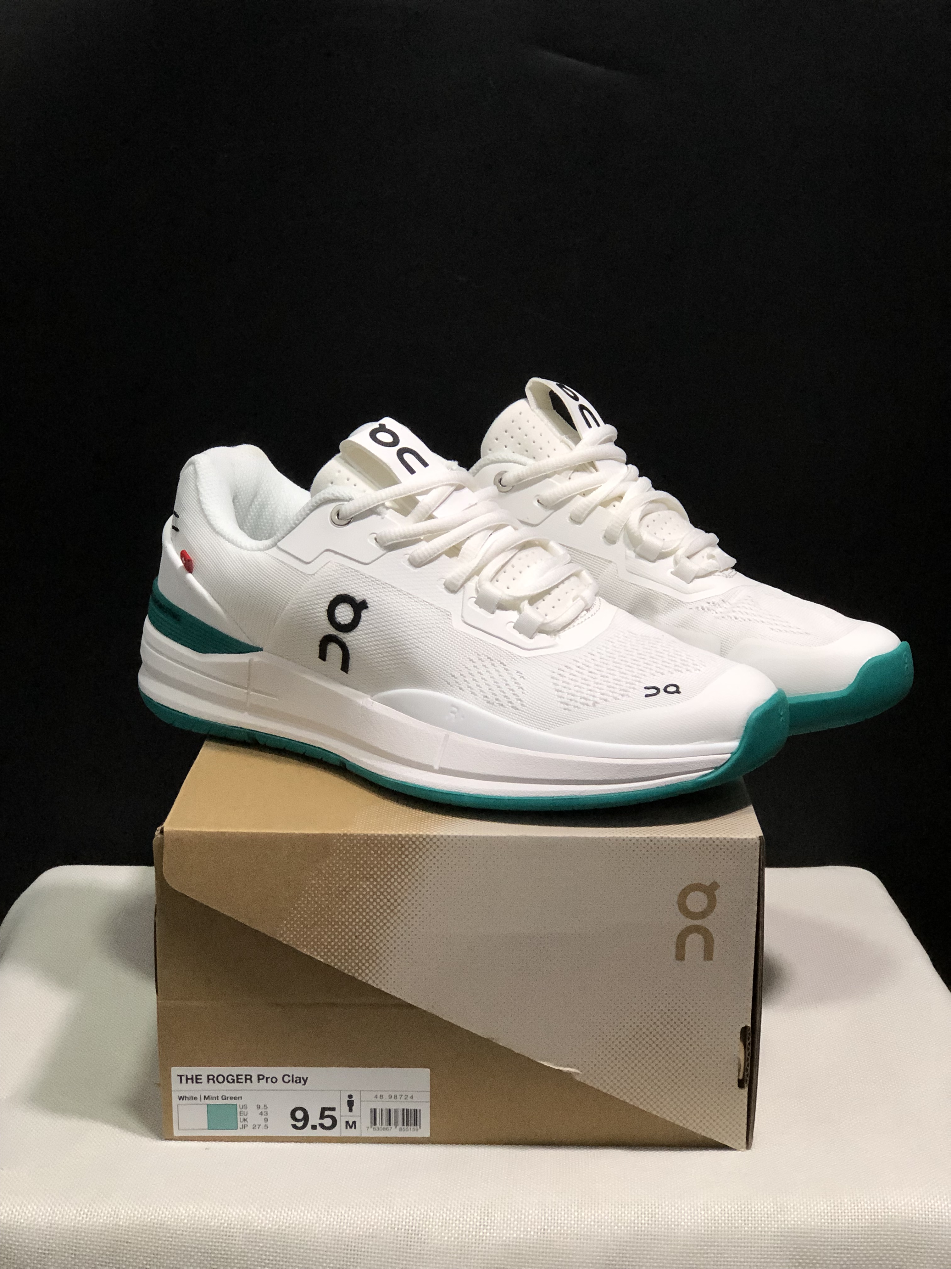 On Running The Roger Rro Durable And Breathable Tennis Shoes White/Mint Green