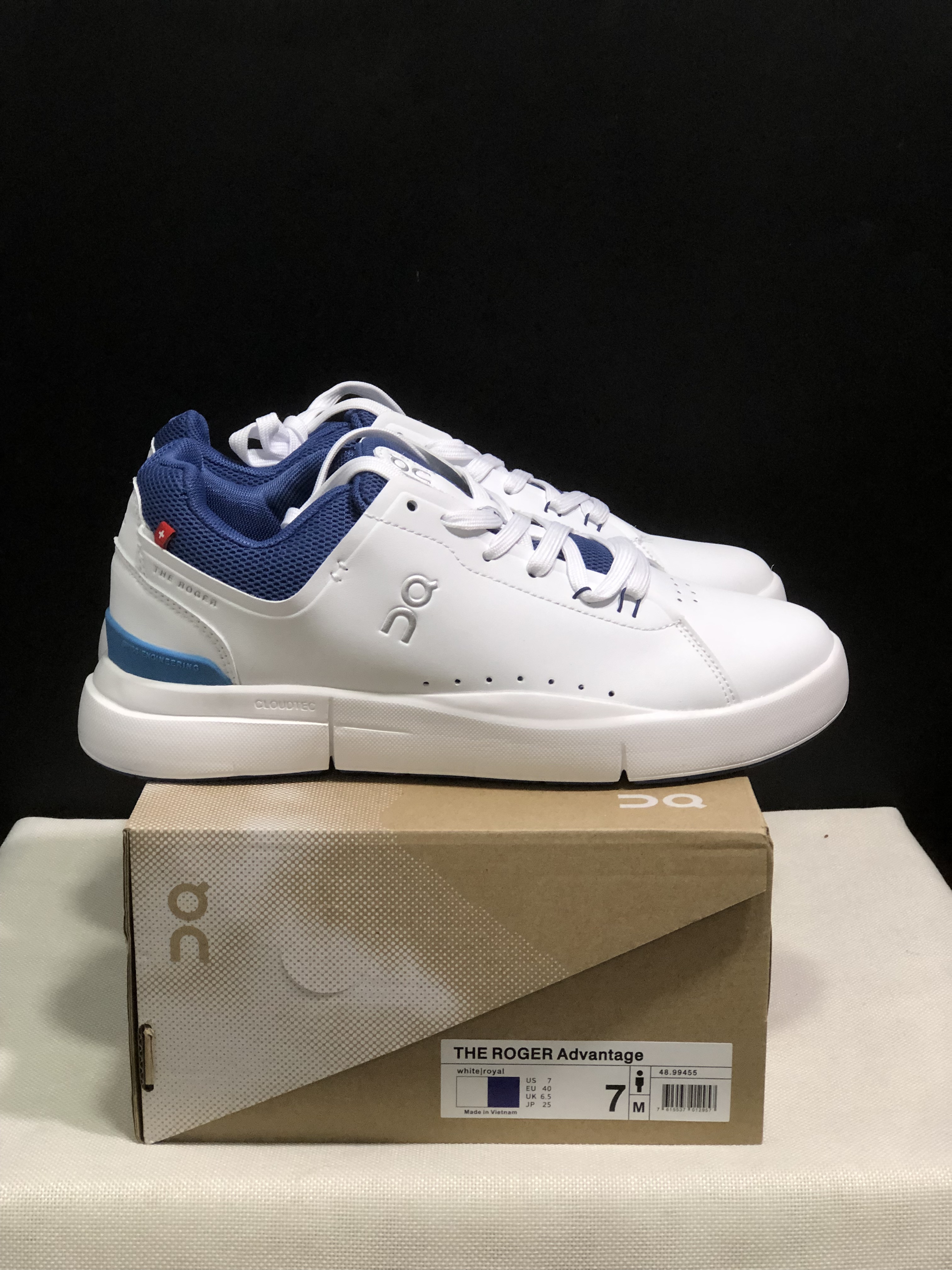 On Running The Roger Spin Board Shoes White/Royal