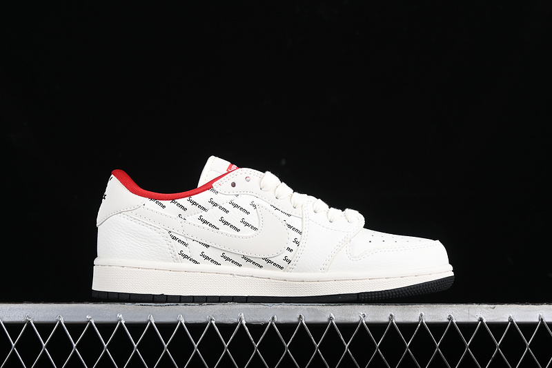 Nike Air Jordan 1 Low Off-White Travis Scott Fragment Design Supreme White Red Sneakers