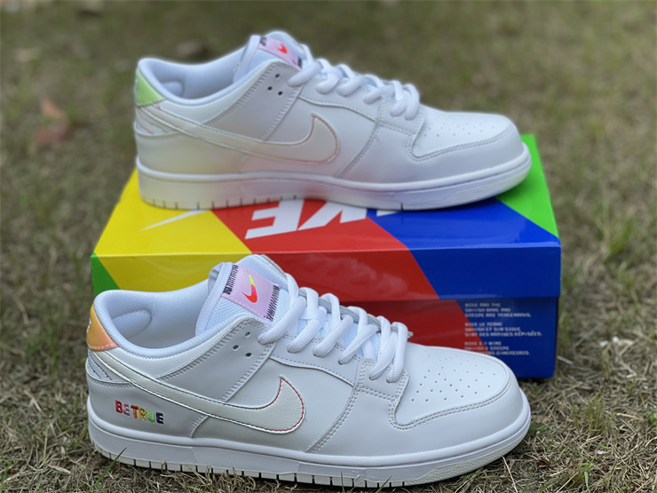 Nike SB Dunk Low Pro Be True White Rainbow Sneakers