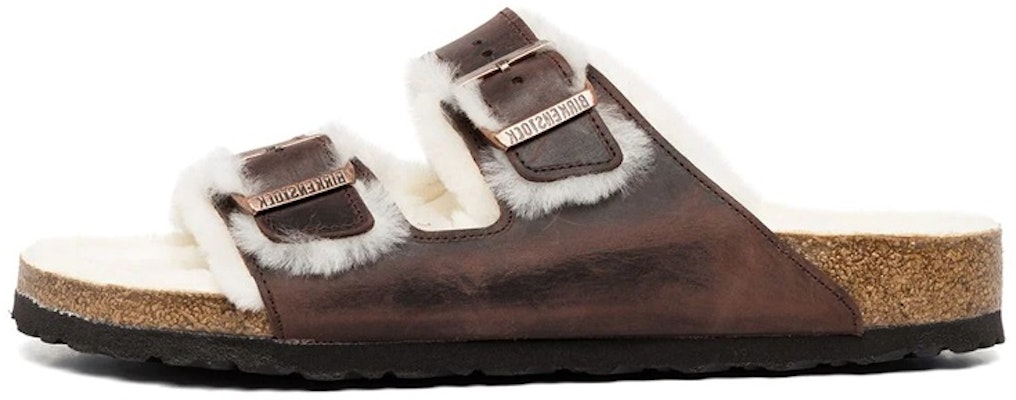Birkenstock Arizona Shearling 1021065 Oiled Leather Habana Brown Sandals