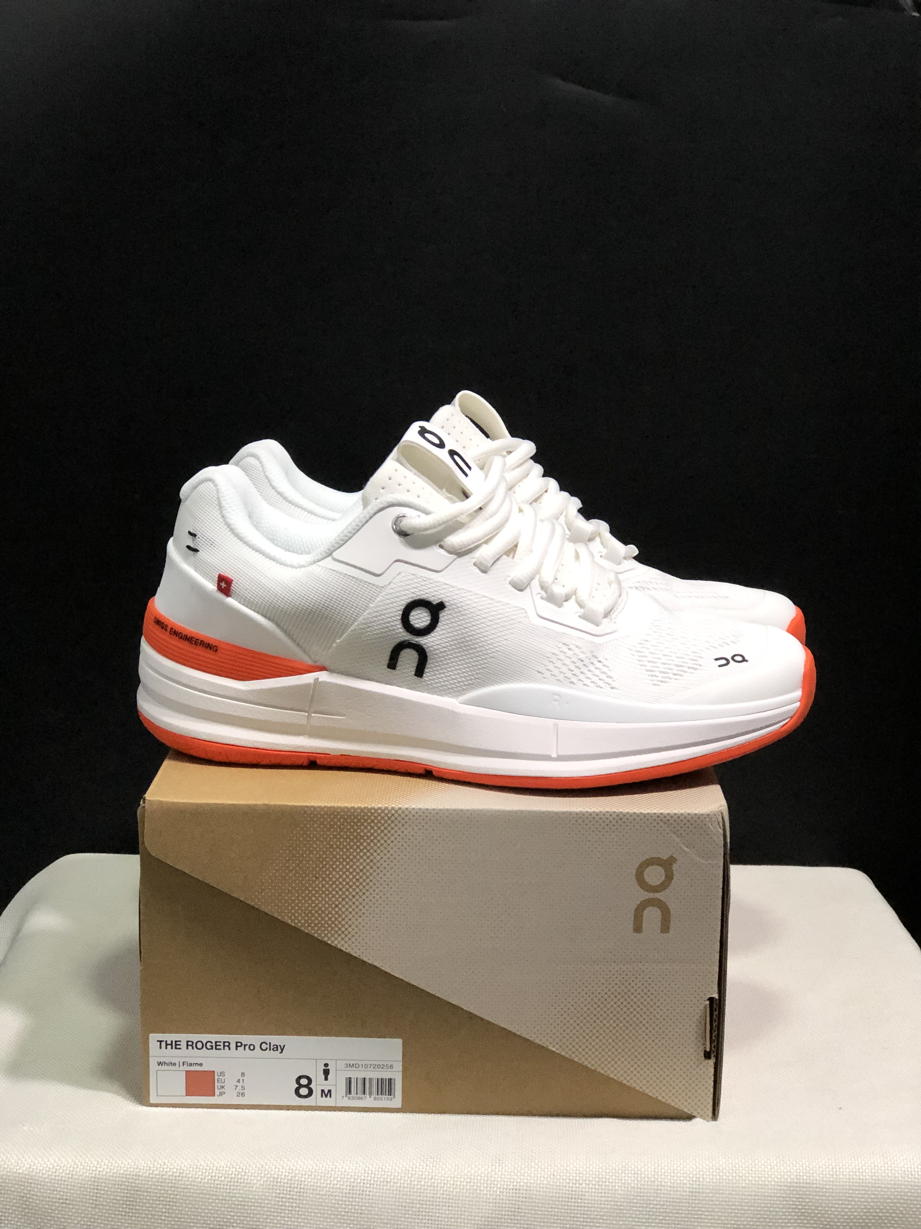 On Running The Roger Rro Durable And Breathable Tennis Shoes White/Flame