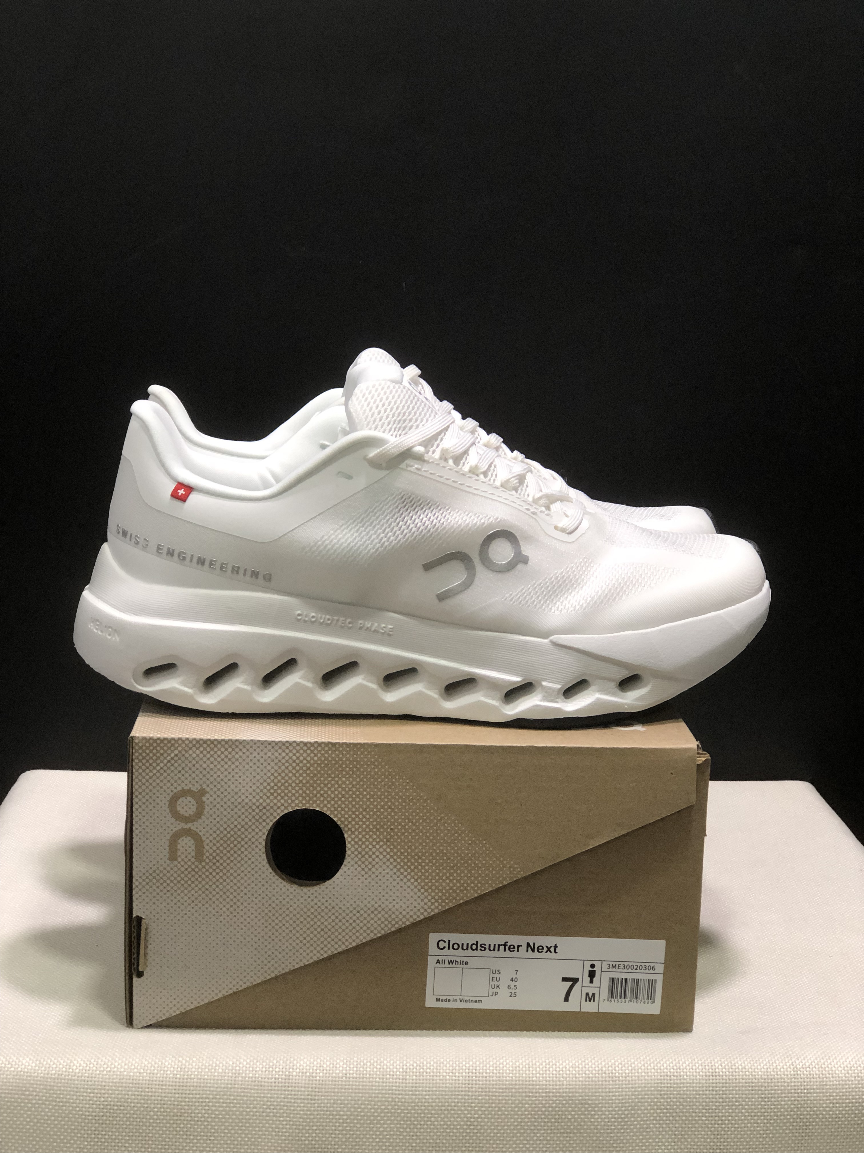 On Running Cloudsurfer Next Casual Running Shoes All White