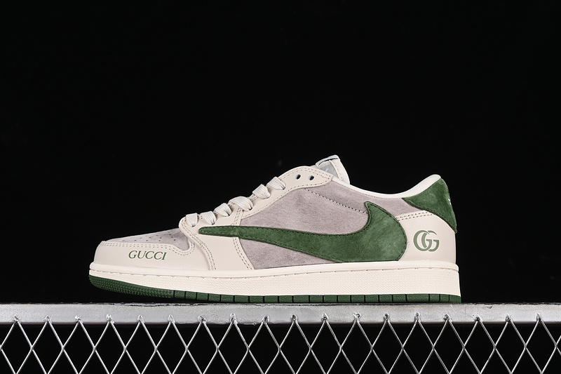 Nike Air Jordan 1 Low OG SP Off-White Travis Scott Fragment Design Green Grey Sneakers