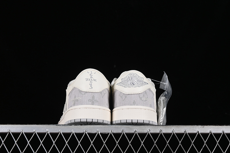 Nike Air Jordan 1 Low Travis Scott Fragment Design LV Grey White Sneakers