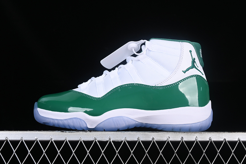 Nike Air Jordan 11 Retro Green White Sneakers