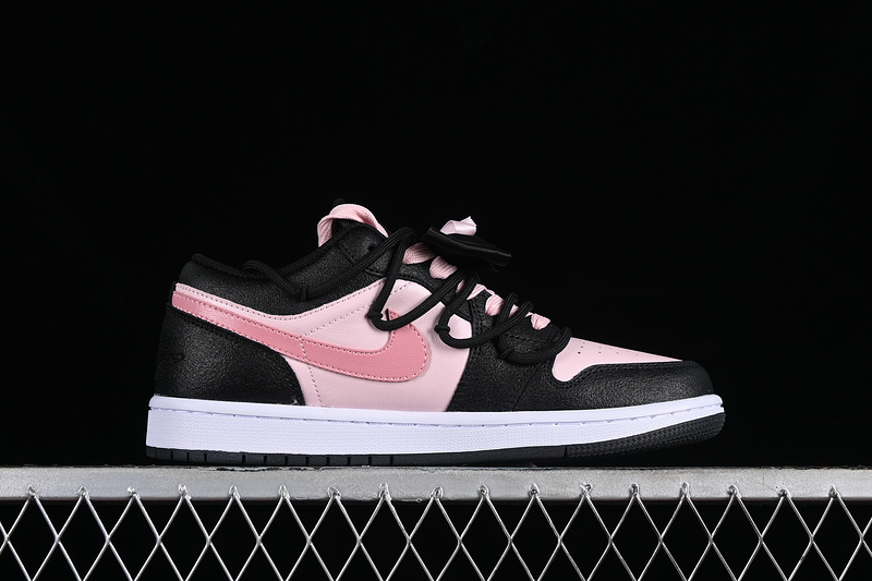 Nike Air Jordan1 Low Black Pink Sneakers