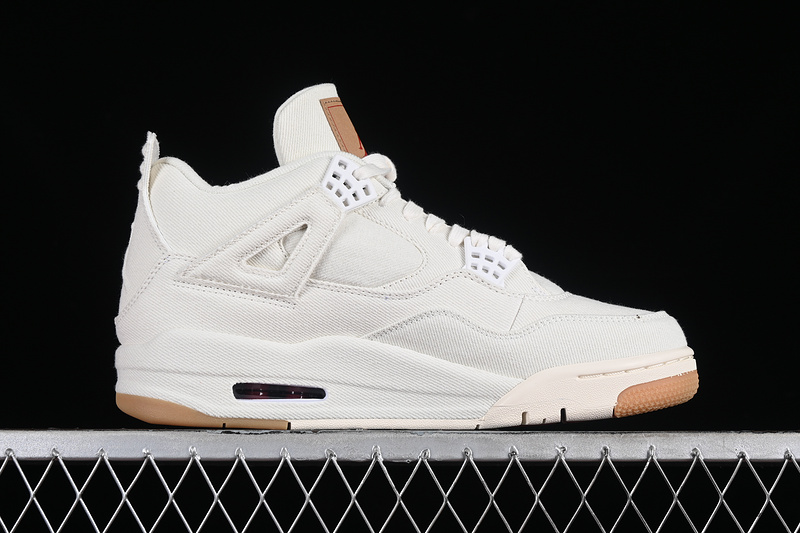 Levi 's Nike Air Jordan 4 White Denim Sneakers