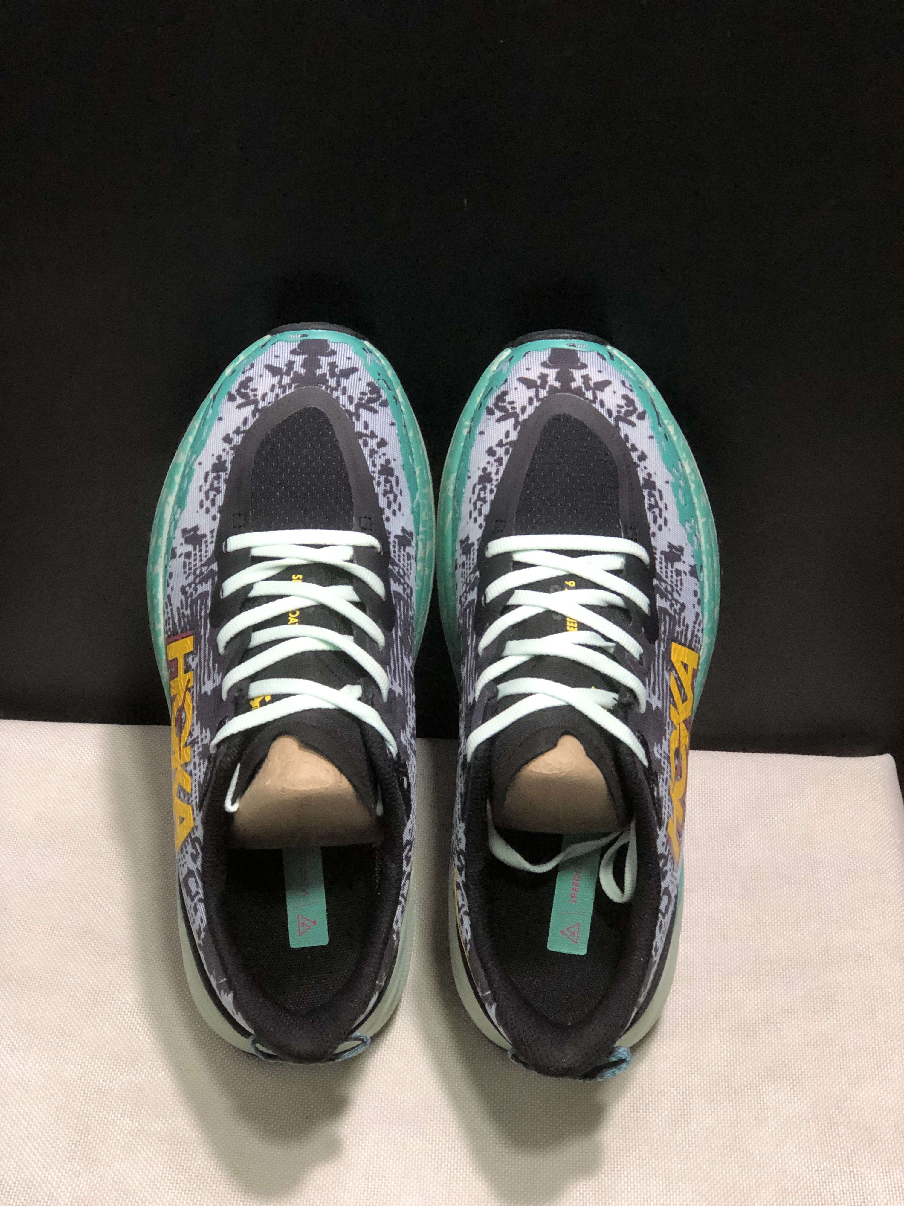 Hoka One One Speedgoat 6 Trail Running Shoes Sneakers Gray/Teal