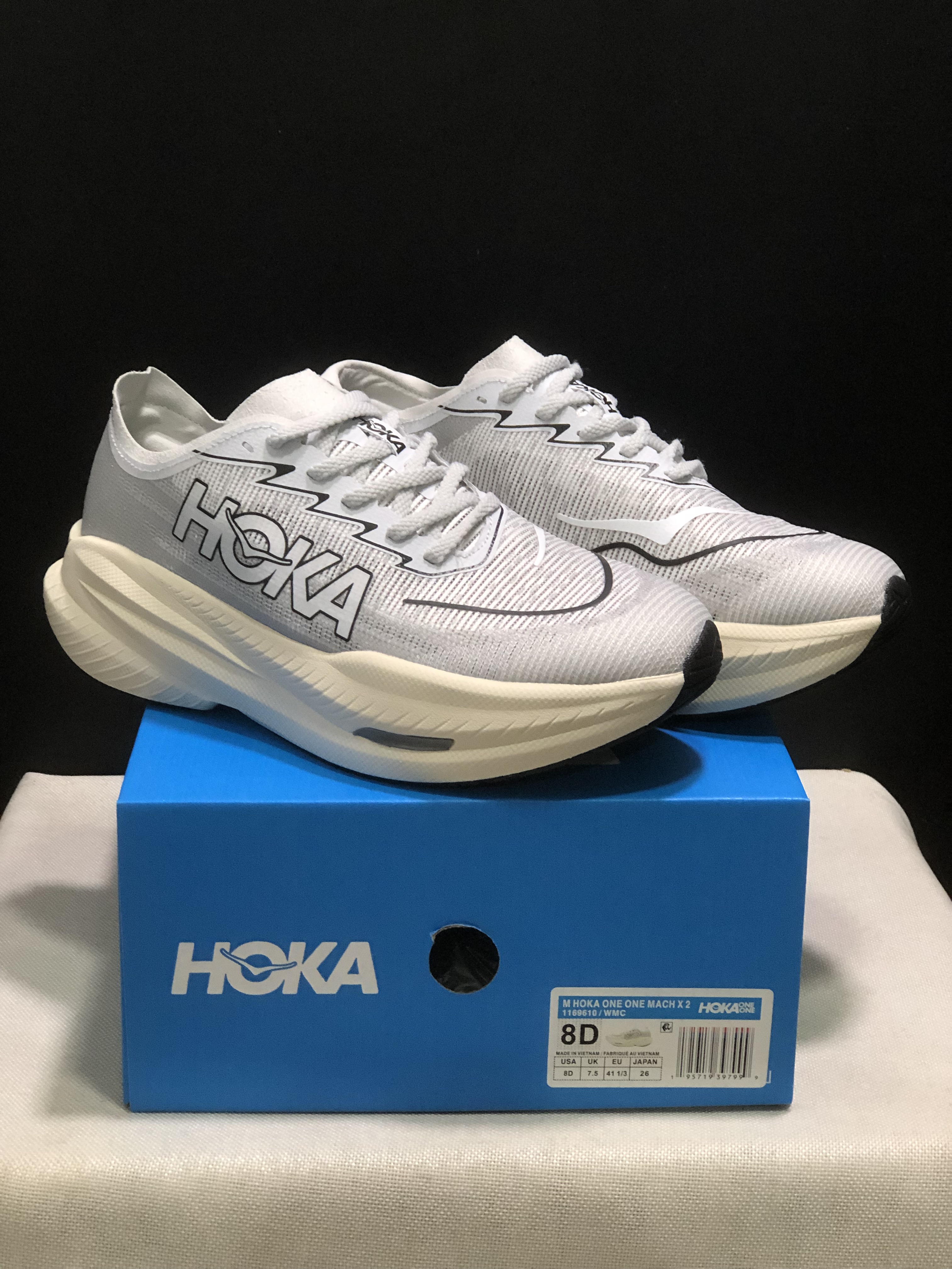 Hoka One One Mach X 2 Anti-slip Low-top Running Shoes Grey