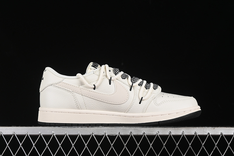 Nike Air Jordan 1 Low OG SP Travis Scott Fragment Design White Black Sole Sneakers