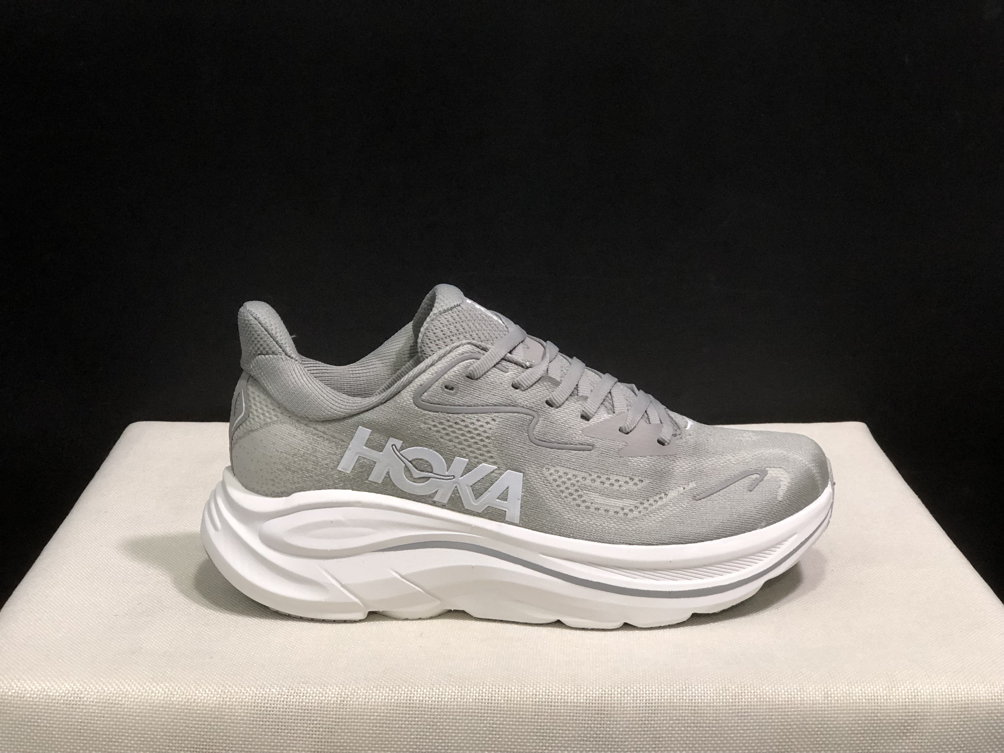 Hoka One One Clifton 10 Fashion Shoes Sneakers Gray