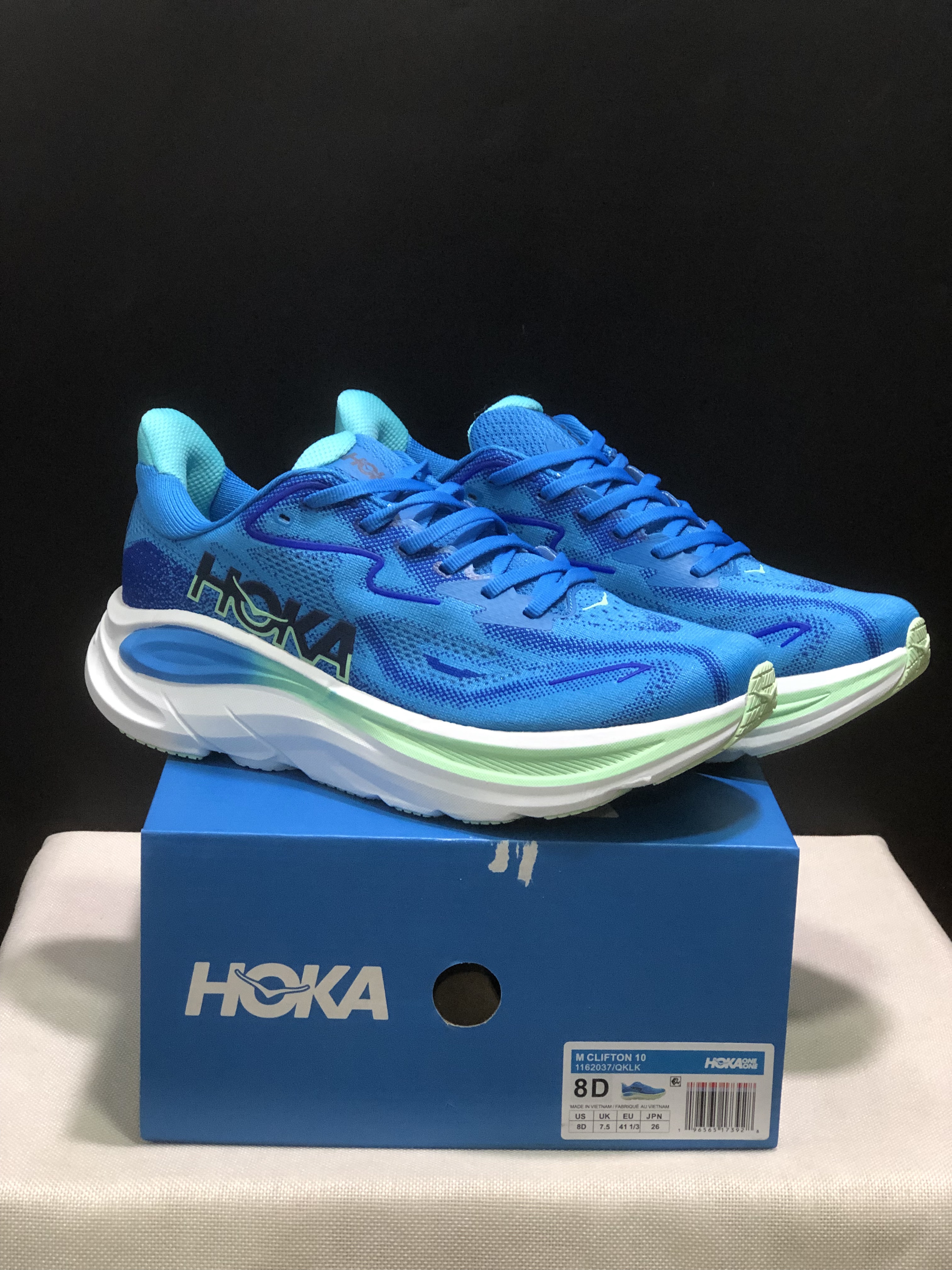 Hoka One One Clifton 10 Fashion Shoes Sneakers Blue