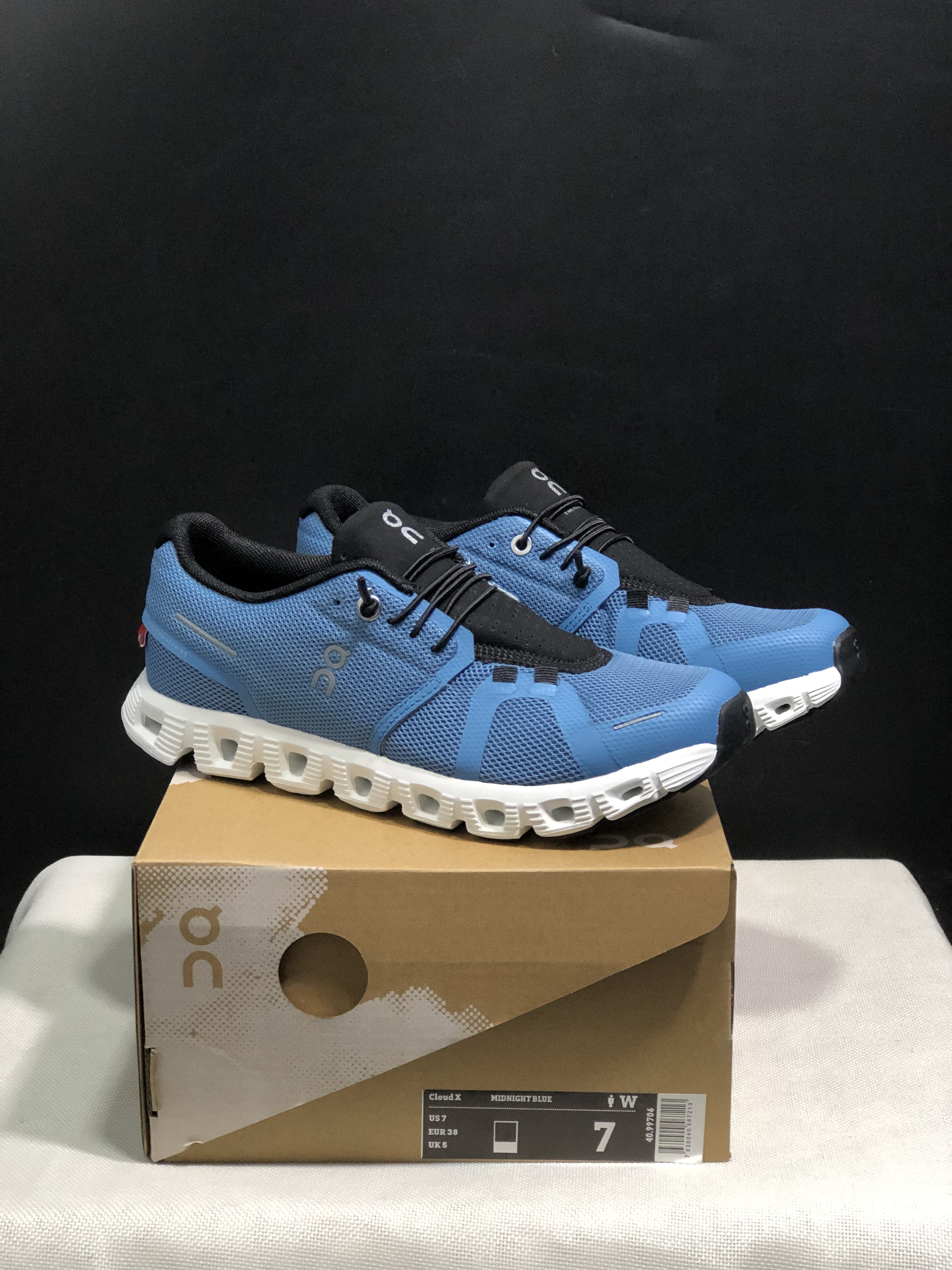 On Running Cloud 5 Lightweight Running Shoes Midnight Blue/Black