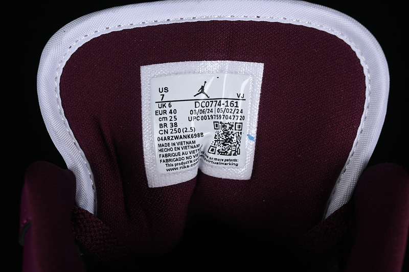 Nike Air Jordan 1 Low White Rose Red Sneakers