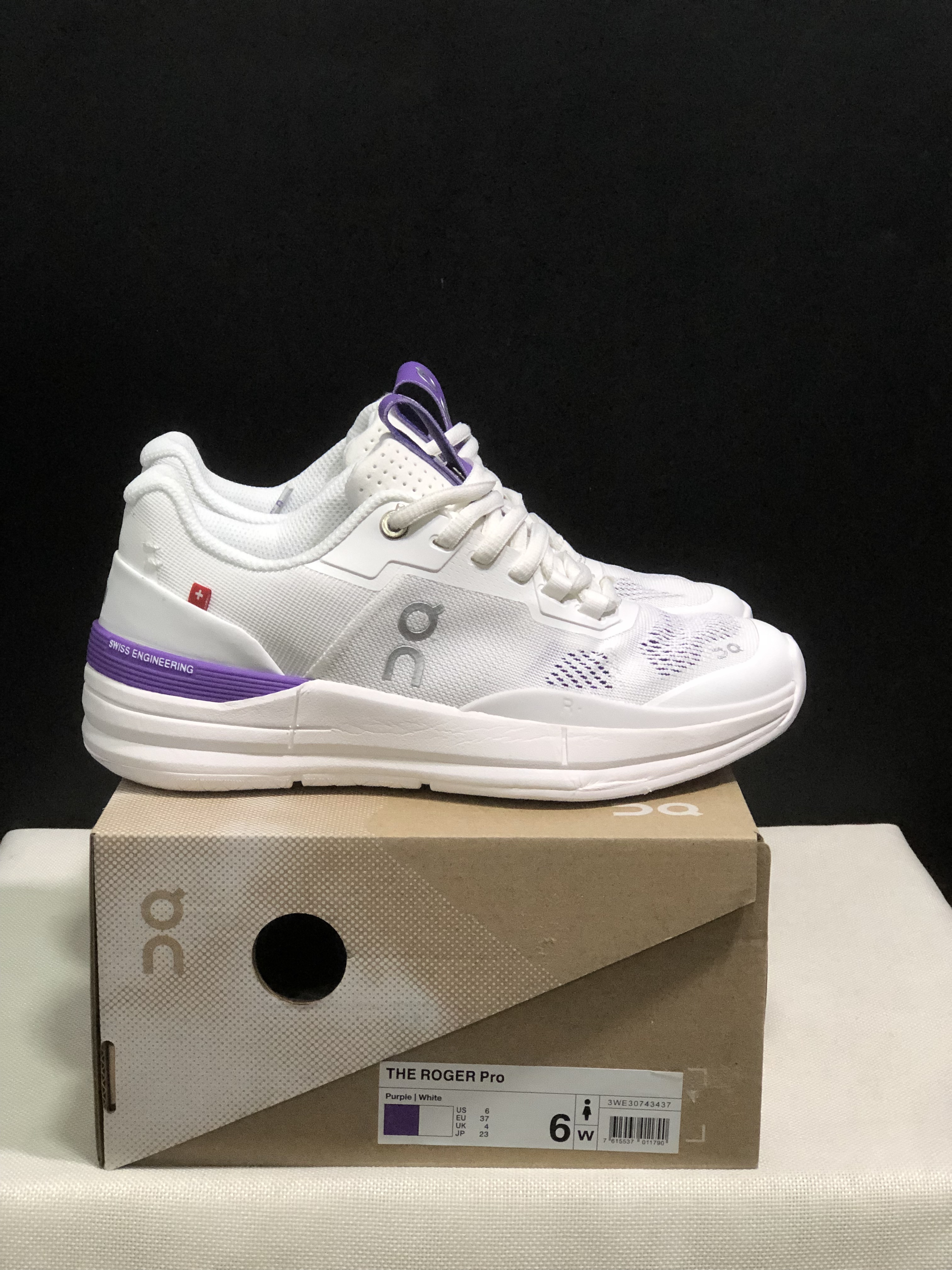 On Running The Roger Rro Durable And Breathable Tennis Shoes White/Purple