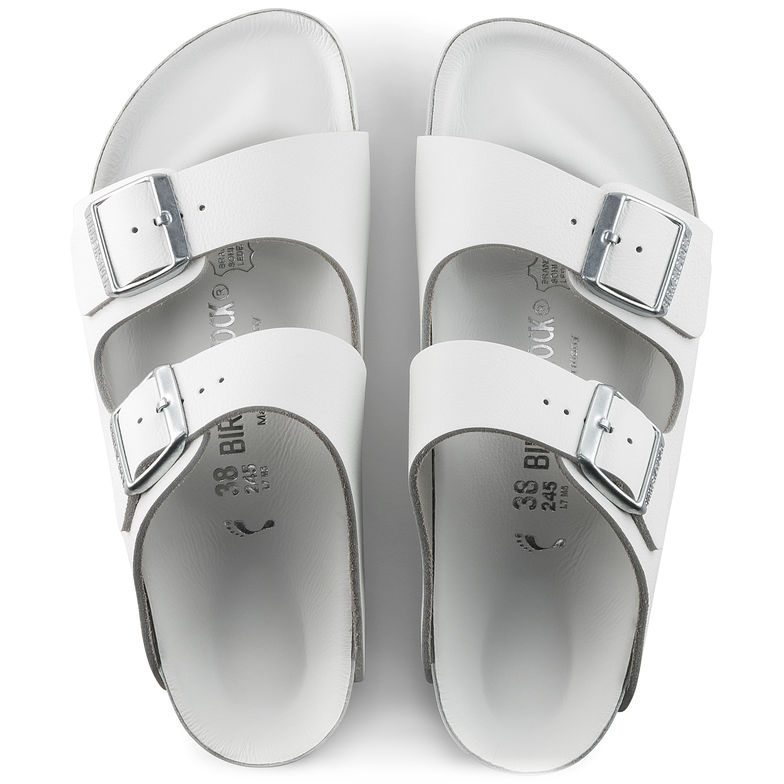 Birkenstock Two Buttons Pure White Slippers