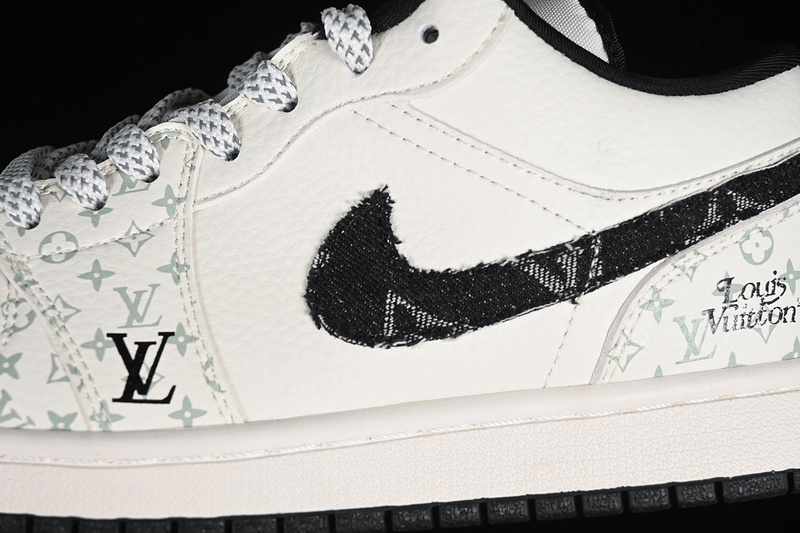Nike Air Jordan 1 Low LV Black White Printing Sneakers