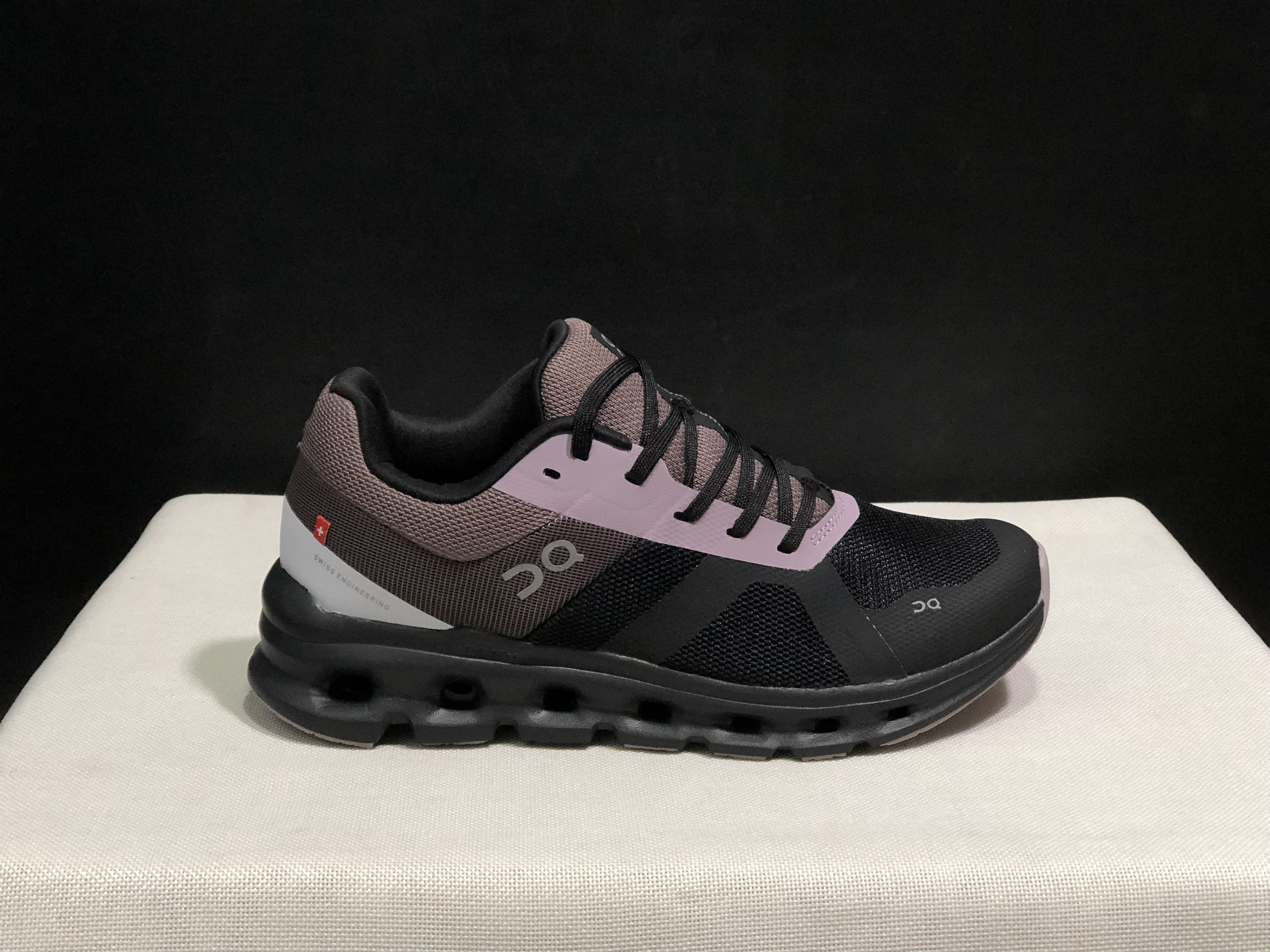 On Running Cloudrunner Anti-Slip Sports Running Shoes Black/Grape