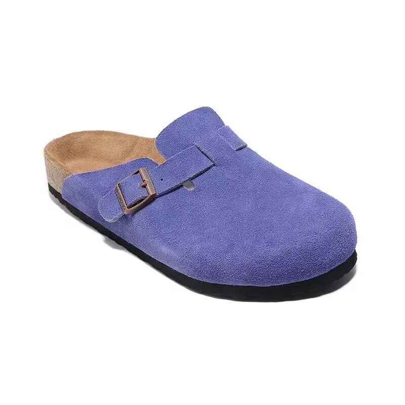Birkenstock Blue Suede Clog Shoes