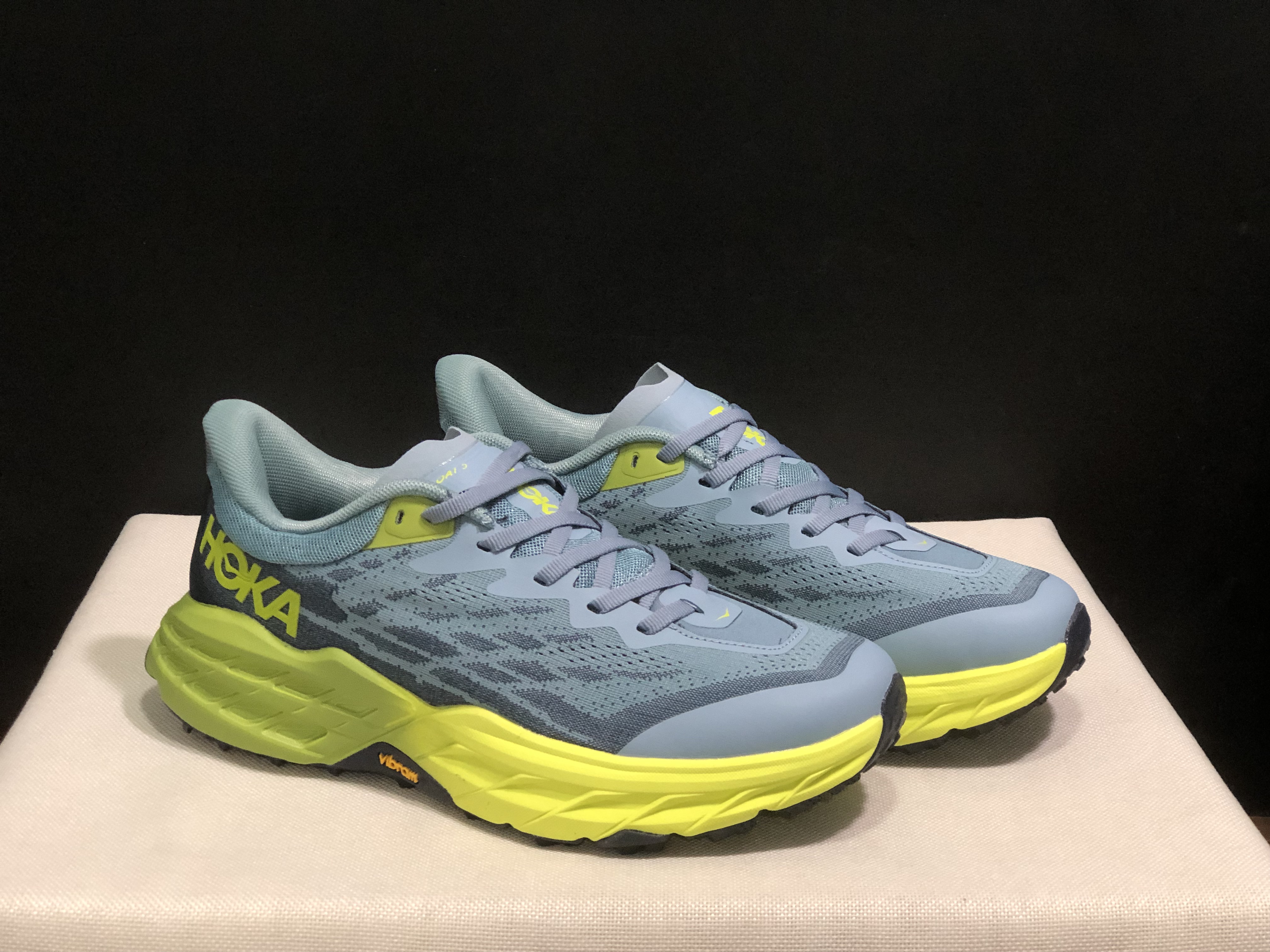Hoka One One Speedgoat 5 Trail Running Shoes Sneakers Bluish Gray