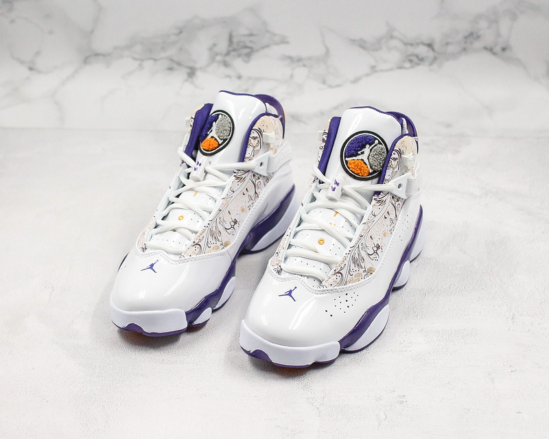 Nike Air Jordan 6 Rings White Purple Sneakers