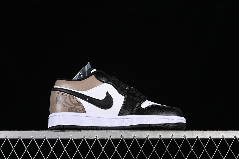 Nike Air Jordan 1 Low White Black Brown Sneakers