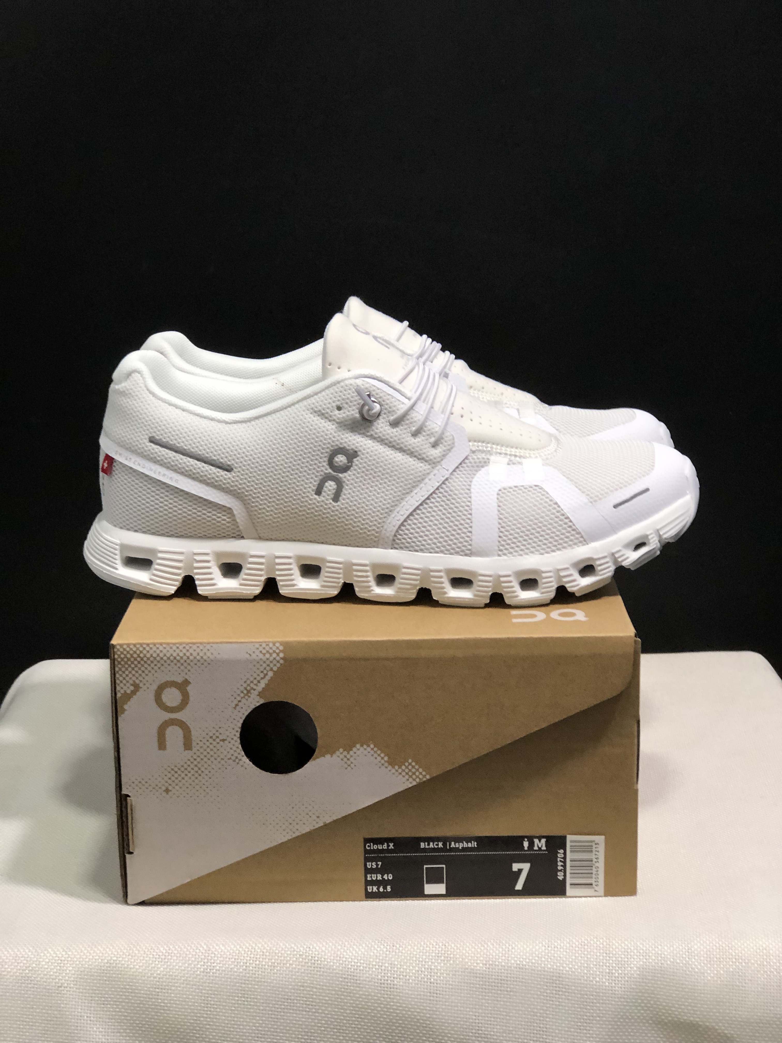 On Running Cloud 5 White Lightweight Running Shoes