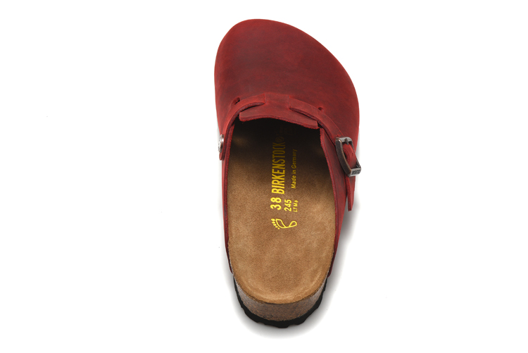 Birkenstock Scarlet Matte Leather Clog Shoes