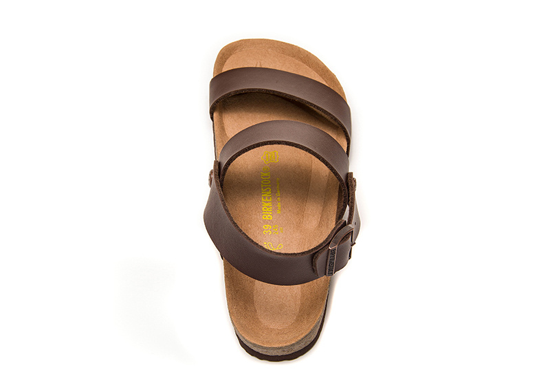 Birkenstock Brown Casual Matte Leather Strappy Sandals