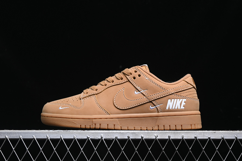 Nike Air Jordan 1 Low Wheat Color Brown Sneakers