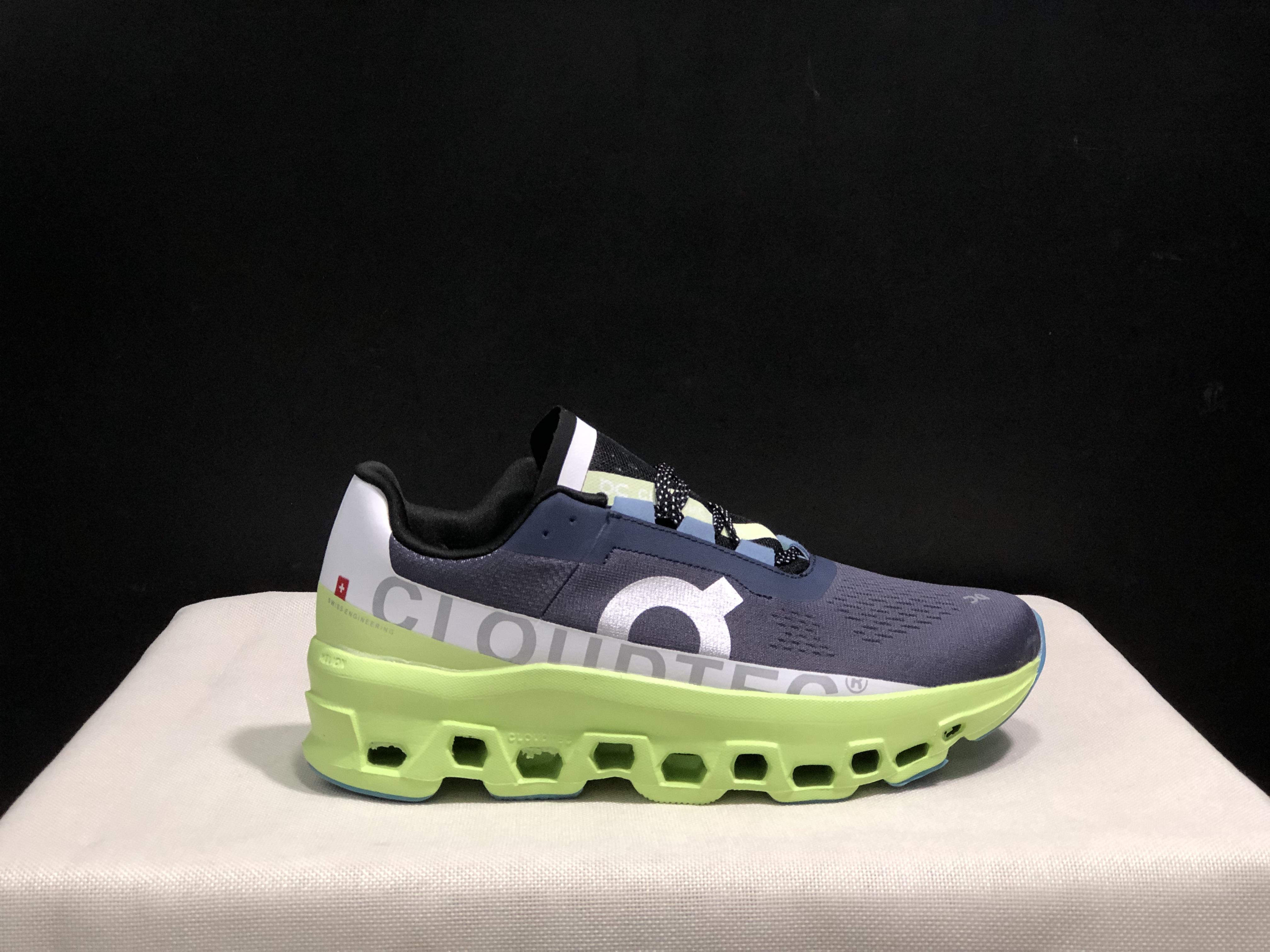 On Running Cloudmonster Anti-Slip Running Shoes Dark Blue/Green