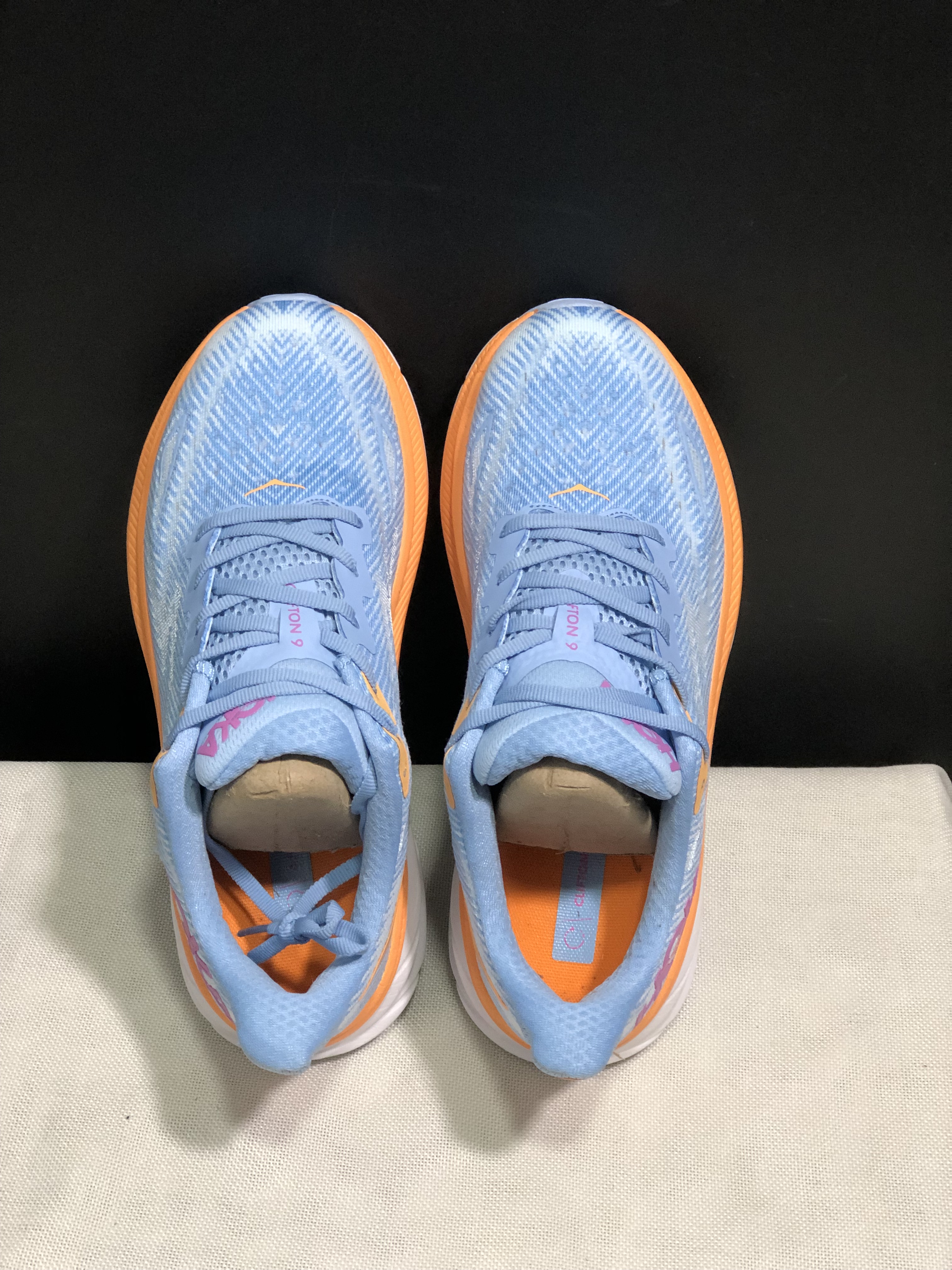 Hoka One One Clifton 9 Light Blue Running Shoes Athletic Shoes Sneakers