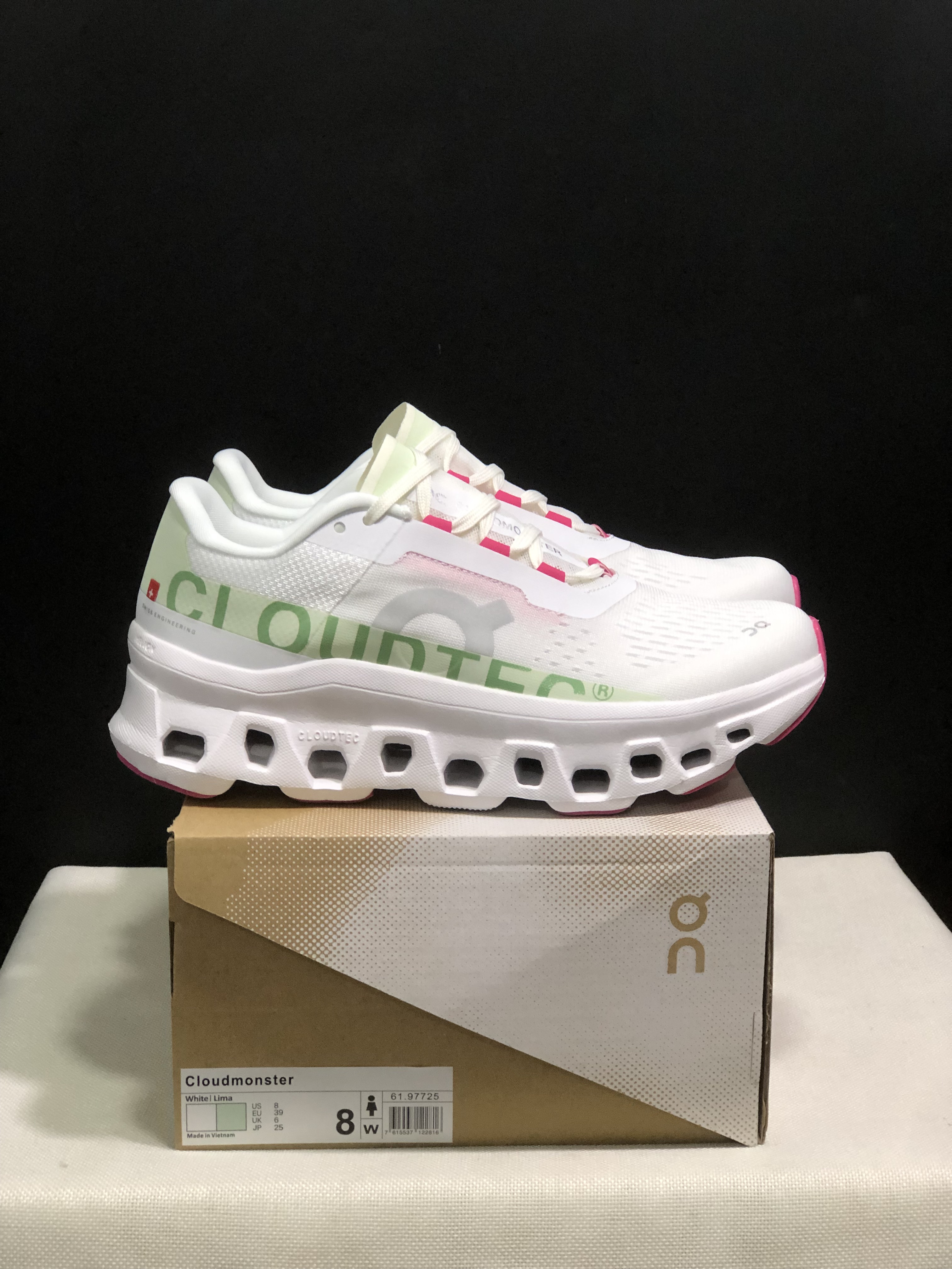 On Running Cloudmonster Anti-Slip Running Shoes White/Lima