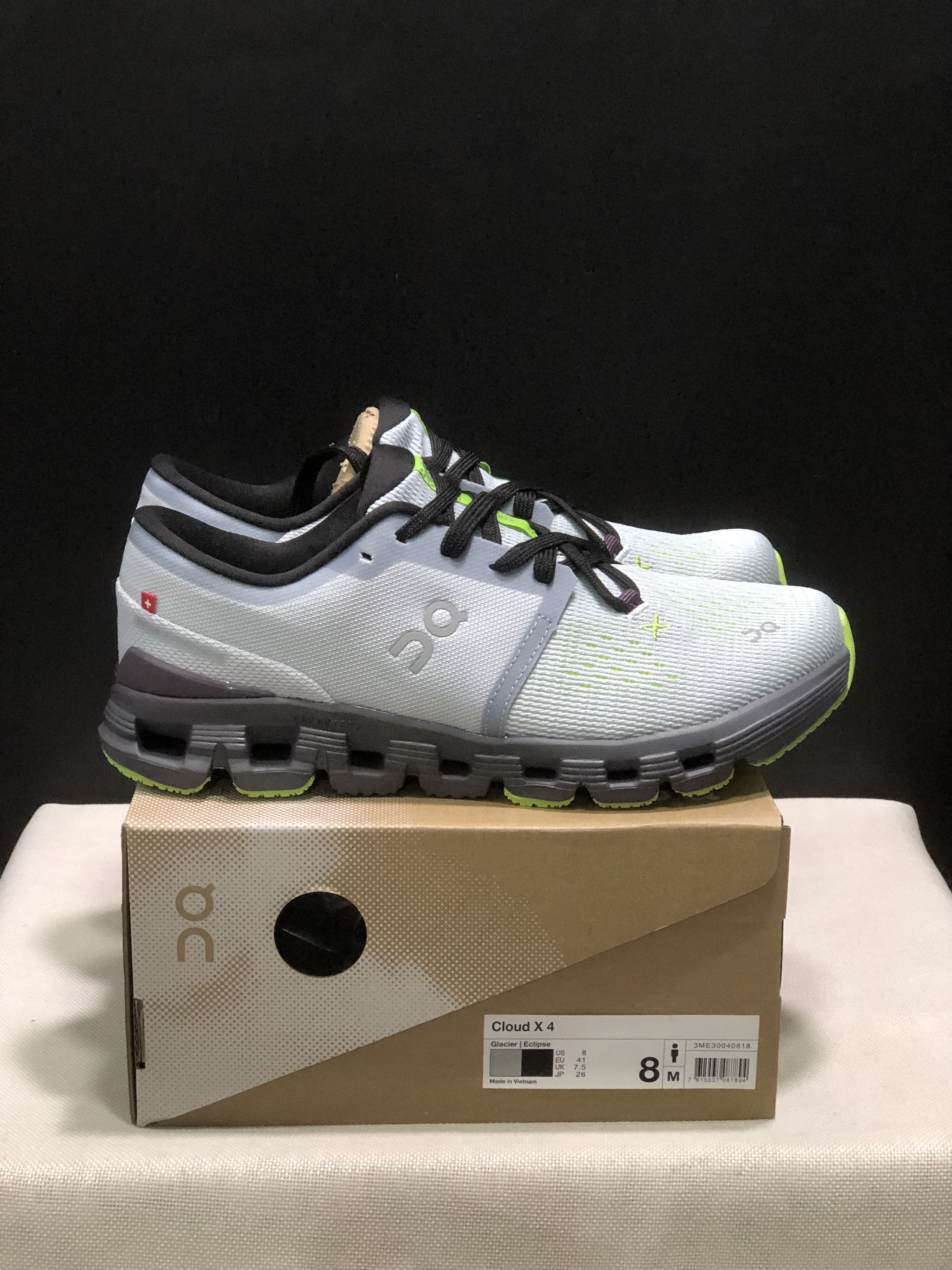 On Running Cloud X4 Comfortable Running Shoes Gray/Green