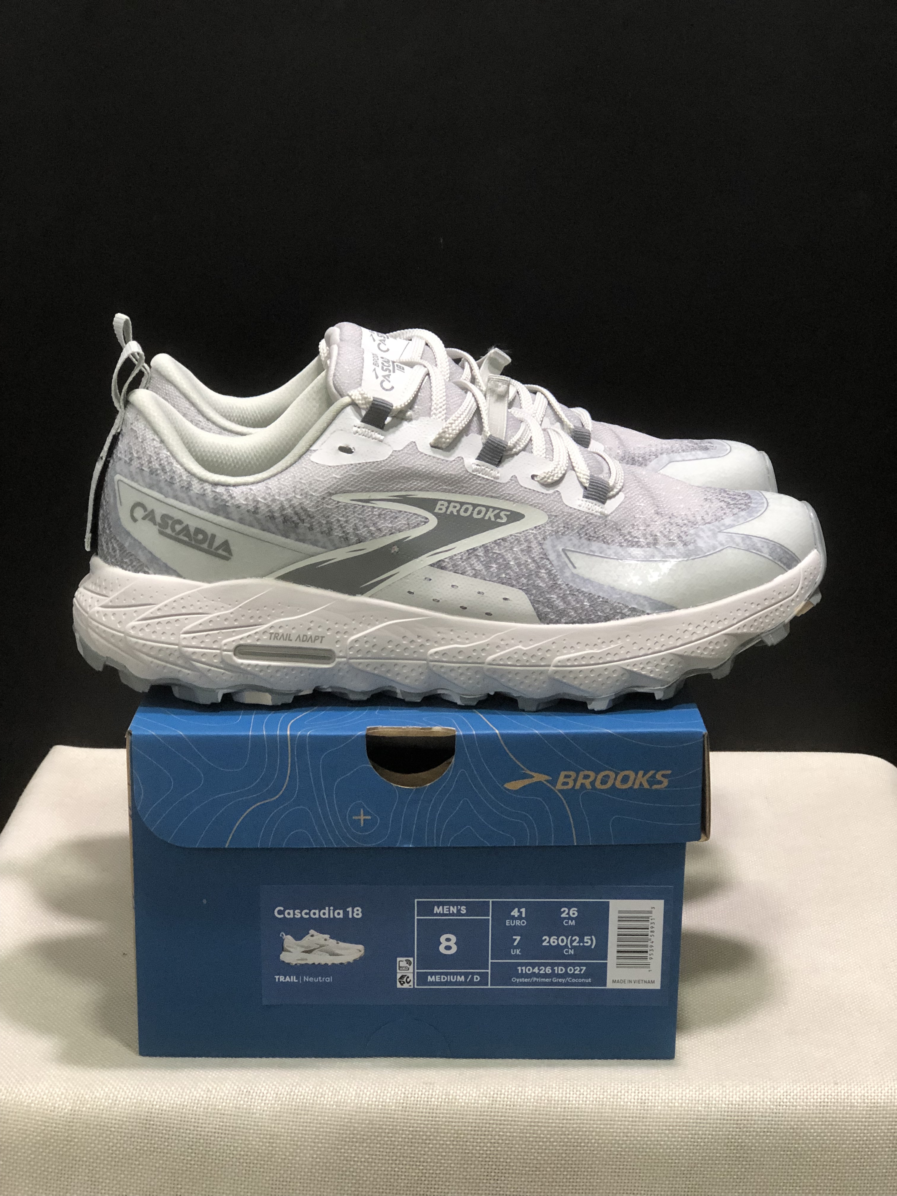 Brooks Cascadia 18 Low-top Running Shoes Oyster/Primer Grey/Coconut