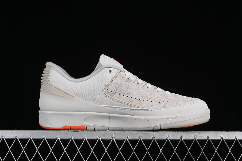 Nike Air Jordan 2 Low Orange Label Grey White Sneakers
